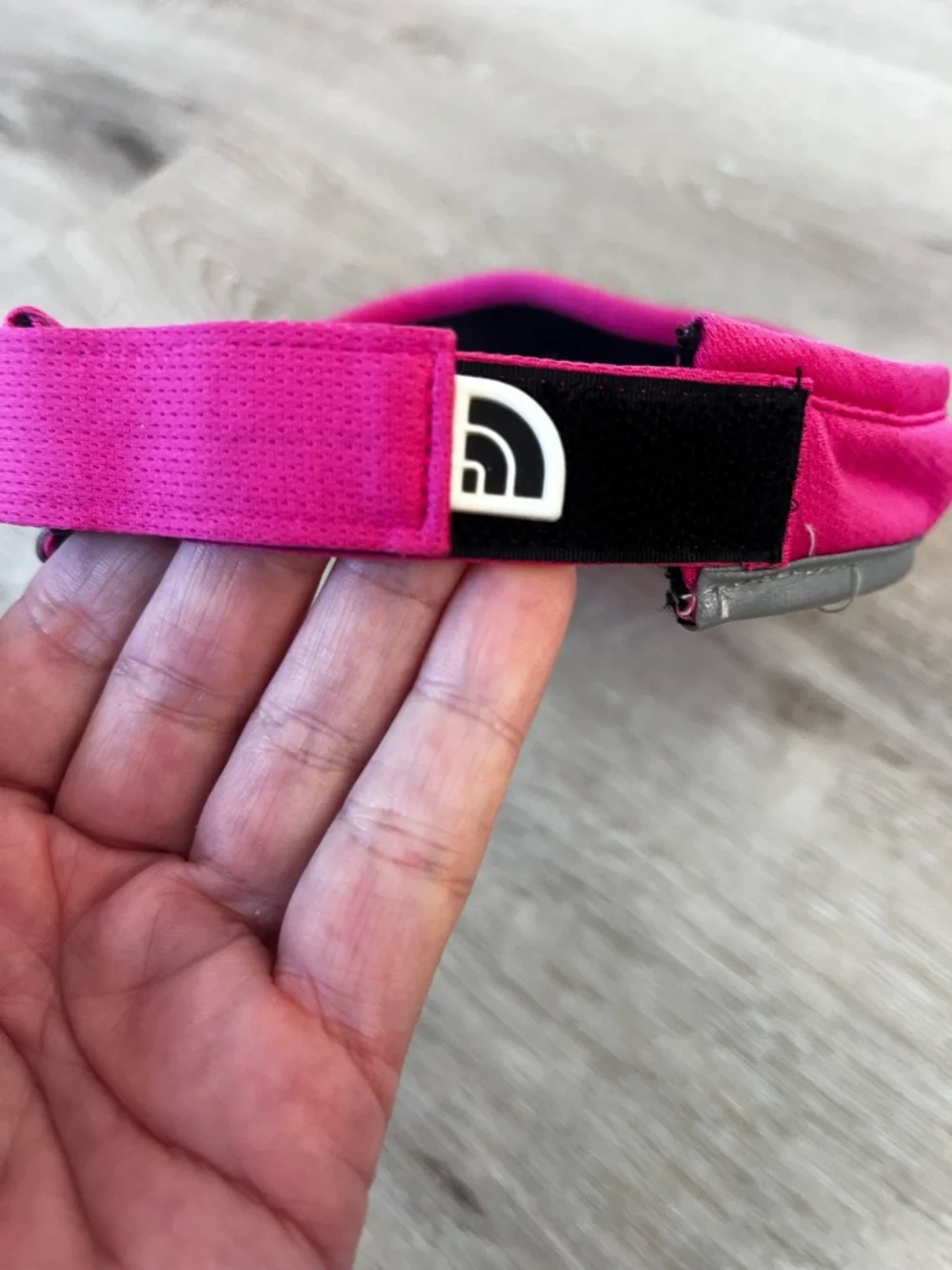 The North Face Kids Hot Pink Visor with Reflective Trim